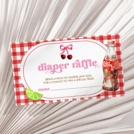 Tarjeta De Recepción She's Ready To Pop Soda Baby Shower Diaper Raffle