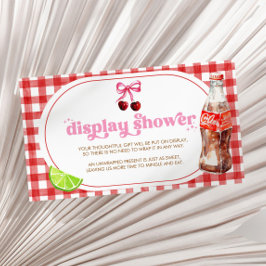 Tarjeta De Recepción She's Ready To Pop Soda Baby Shower Display Shower