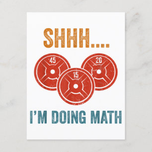 Tarjeta De Recepción Shhhh estoy haciendo matemáticas Levantando el pes