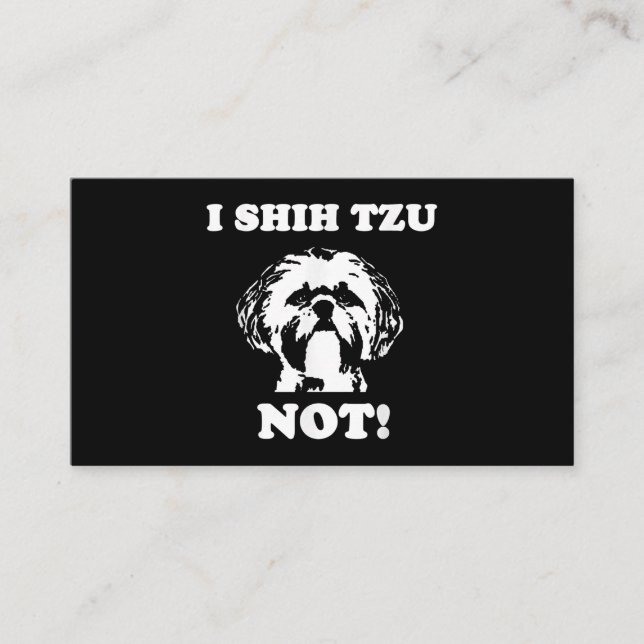 Tarjeta De Recepción Shih Tzu Lover | I Shih Tzu Not Funny Dog (Anverso)