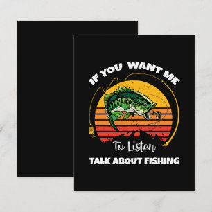 Tarjeta De Recepción Si Quieres Que Te Escuche Habla De Pesca
