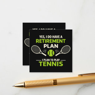 Tarjeta De Recepción Sí, tengo un plan de jubilación tenis