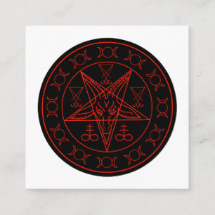Tarjeta De Recepción Sigilia de la luna triple de Baphomet y sigilia de