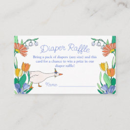 Tarjeta De Recepción Silly Goose Baby Shower Diaper Raffle