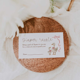 Tarjeta De Recepción Silly Goose Baby Shower Diaper Raffle