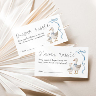 Tarjeta De Recepción Silly Goose Baby Shower Diaper Raffle