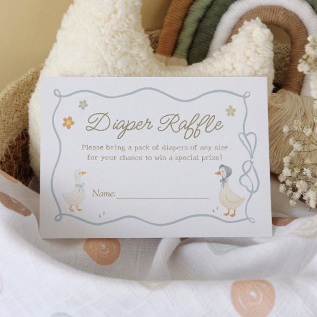 Tarjeta De Recepción Silly Goose Baby Shower Diaper Raflle (Subido por el creador)