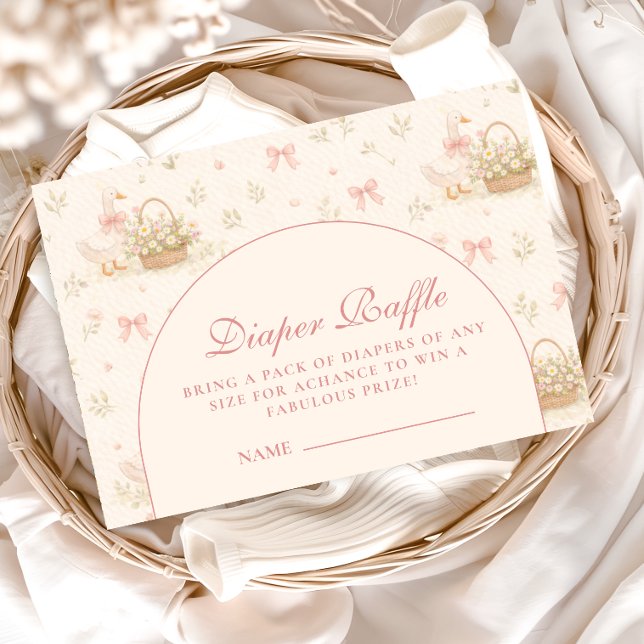 Tarjeta De Recepción Silly Goose Coquette Baby Shower (Subido por el creador)