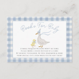 Tarjeta De Recepción Silly Goose Gingham Duck ducha bebé Coche de cierr