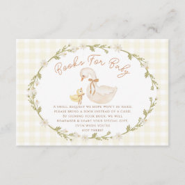 Tarjeta De Recepción Silly Goose Gingham Duck género neutra ducha bebé