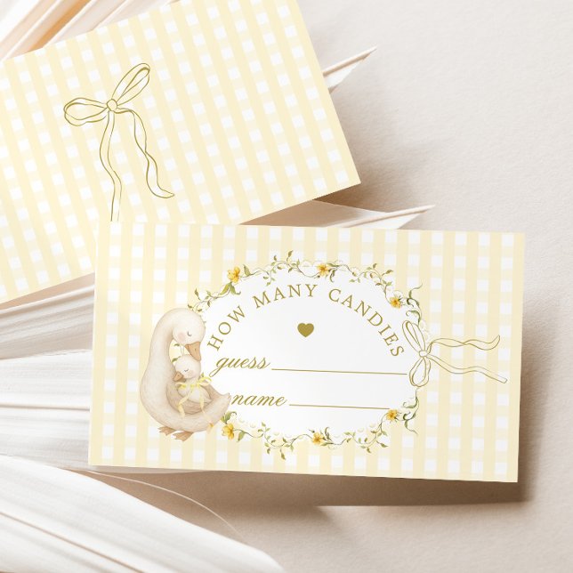 Tarjeta De Recepción Silly Goose How many candies Baby Shower (Subido por el creador)