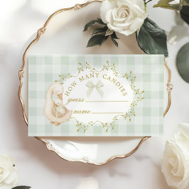 Tarjeta De Recepción Silly Goose How many Candies Guessing game Sage