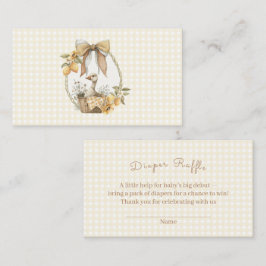 Tarjeta De Recepción Silly Goose Lemon Watercolor Diaper Raffle