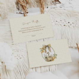 Tarjeta De Recepción Silly Goose Lemon Watercolor Diaper Raffle