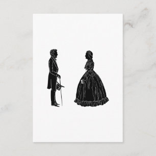 Tarjeta De Recepción silueta de abraham lincoln mary todd lincoln