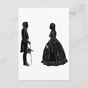 Tarjeta De Recepción silueta de abraham lincoln mary todd lincoln