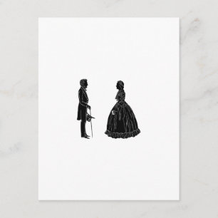 Tarjeta De Recepción silueta de abraham lincoln mary todd lincoln