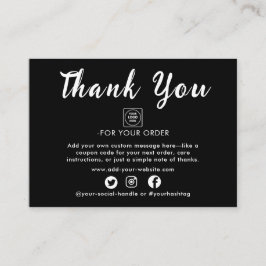 Tarjeta De Recepción Silver Foil Script Thank You Note Card