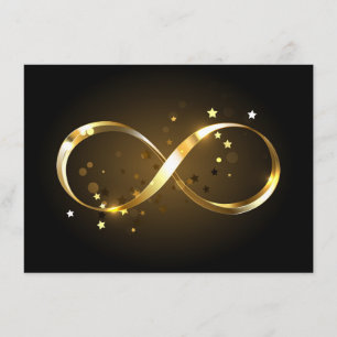 Tarjeta De Recepción Símbolo de infinito dorado