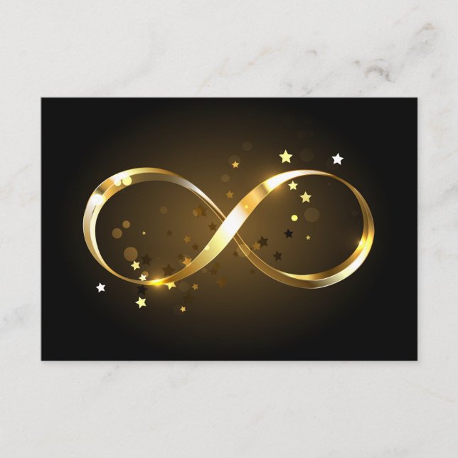 Tarjeta De Recepción Símbolo de infinito dorado (Anverso)