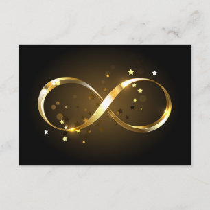 Tarjeta De Recepción Símbolo de infinito dorado