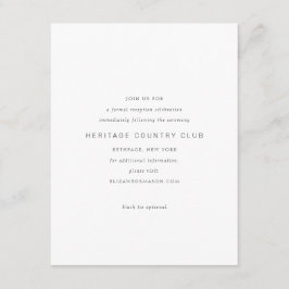 Tarjeta De Recepción Símbolo de infinito dorado Moda mínima