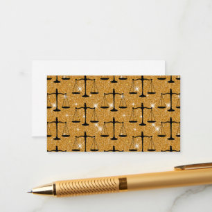 Tarjeta De Recepción Símbolo de justicia Purpurina de oro escalas equil