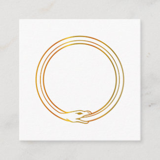 Tarjeta De Recepción Símbolo de serpiente dorado de Ouroboros autoinger