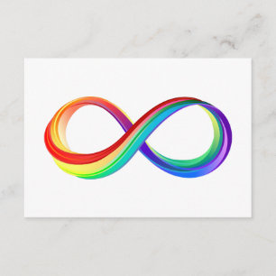 Tarjeta De Recepción Símbolo infinito arcoiris en capas