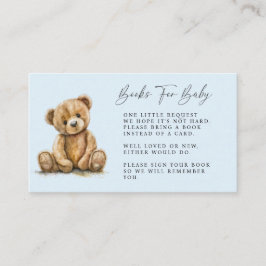 Tarjeta De Recepción Simple acuarela Little Bear Blue Boy Baby Shower
