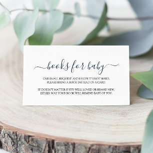 Tarjeta De Recepción Simple Baby Shower Book for Baby