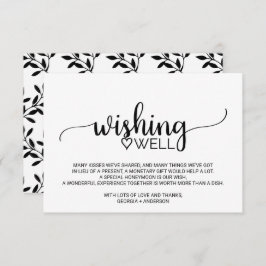 Tarjeta De Recepción Simple Boda de caligrafía negra deseando lo mejor