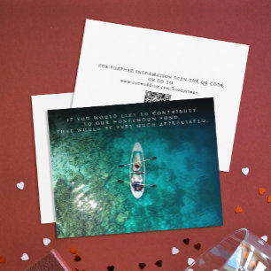 Tarjeta De Recepción Simple Boda del Fondo Blanco Donación de donación 