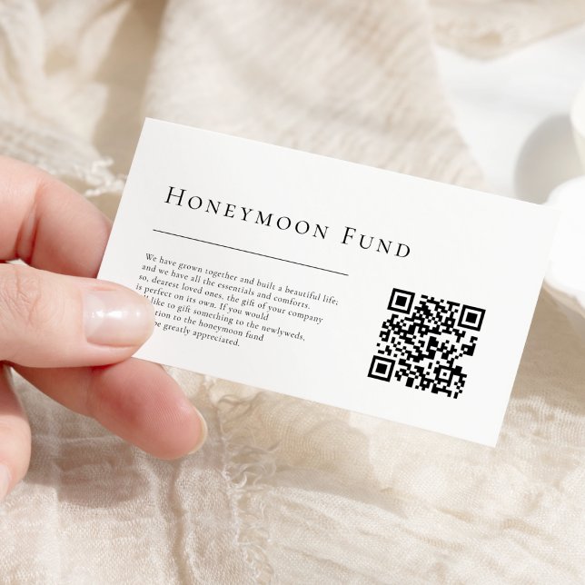 Tarjeta De Recepción Simple Boda moderno QR Código Fondo de luna de mie (Subido por el creador)