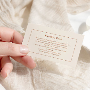 Tarjeta De Recepción Simple Boho Boda de marfil deseando lo mejor