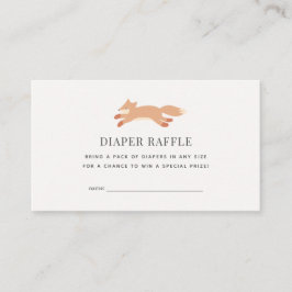Tarjeta De Recepción Simple boleto para Fox Diaper Raffle