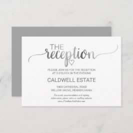 Tarjeta de recepción simple caligrafía de Relieve