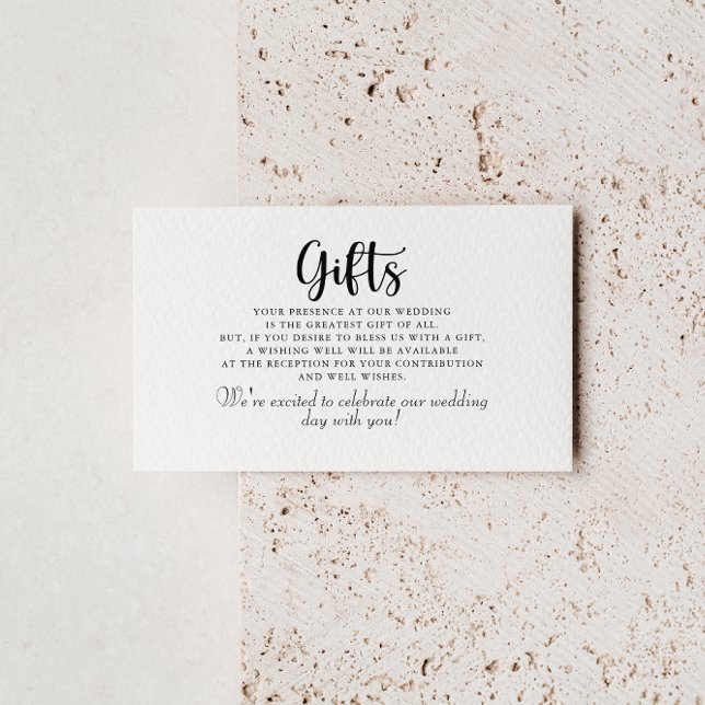 Tarjeta De Recepción Simple caligrafía formal regalos de matrimonio (Subido por el creador)
