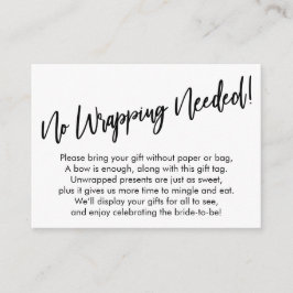 Tarjeta De Recepción Simple Escritura A Mano, ¡No Es Necesario Envolver