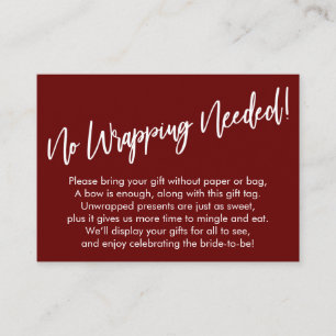 Tarjeta De Recepción Simple Escritura A Mano, ¡No Es Necesario Envolver