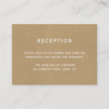 Simple Faux Rustic Kraft Wedding