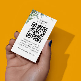 Tarjeta De Recepción Simple fiesta de bodas de eucalipto verde