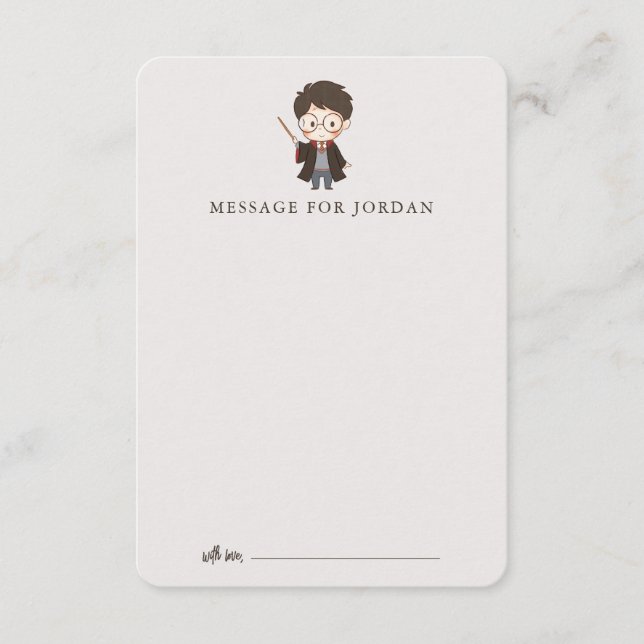 Tarjeta De Recepción Simple Harry Potter Baby Shower (Anverso)