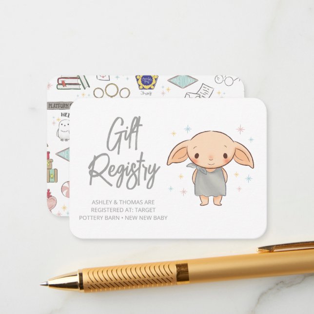 Tarjeta De Recepción Simple Harry Potter Baby Shower Enclosure Card (Anverso/Reverso In Situ)