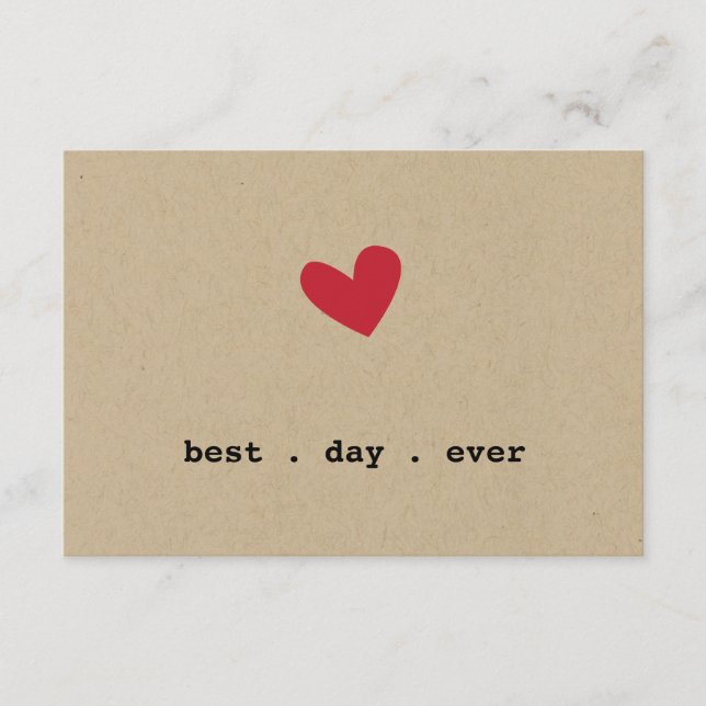 Tarjeta De Recepción Simple Heart Wedding RSVP (Anverso)