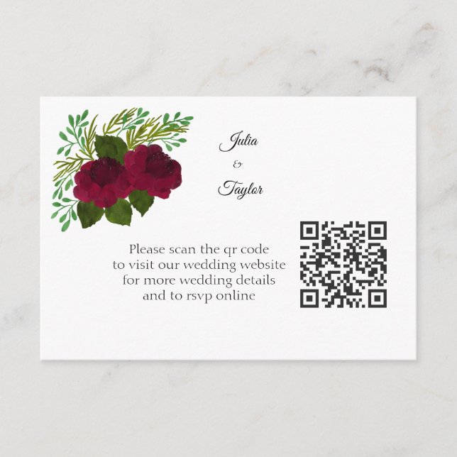 Tarjeta De Recepción Simple Minimal Enclosure Card (Anverso)