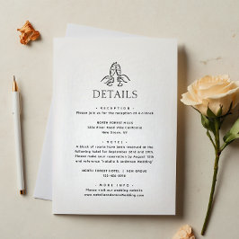 Tarjeta De Recepción Simple Minimal Wine Cheers Wedding Details