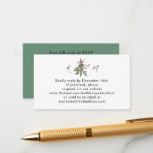 Simple MistletoHoliday Código QR RSVP