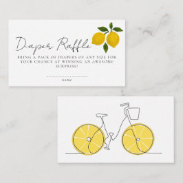 Tarjeta De Recepción Simple Modern Yellow Lemon Bicycle Baby Shower