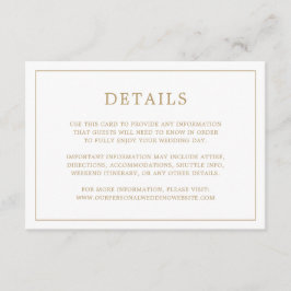 Tarjeta De Recepción Simple Monograma de Oro Antiguo Elegante Boda